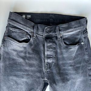 G-Star Jeans Men Slim Fit 3301 Antic Charcoal W30 L30